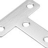 uxcell Flat T Shape Repair Mending Plate, 50mmx50mm, Stainless Steel