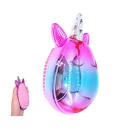 Artkingdome Cute Animal Comb Toddler Hair Brush Detangling Anti-static Soft Massage for Kid's Curly Straight Wet Dry Hair brushes Hair Colorful Purple Combs Gift