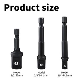 GIONAR 6PCS Impact Socket Adapter Set, 1/4, 1/2, 3/8 Inch Impact Driver Socket Adapter Conversion Kit, Drill Socket Adaptor for Wrench & Hand Tools, Impact Socket Adapter Set for Daily Use