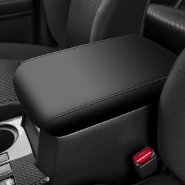 DIKSOAKR Car Center Console Lid Armrest Cover Pad PU Leather For Toyota 4Runner 2010-2024