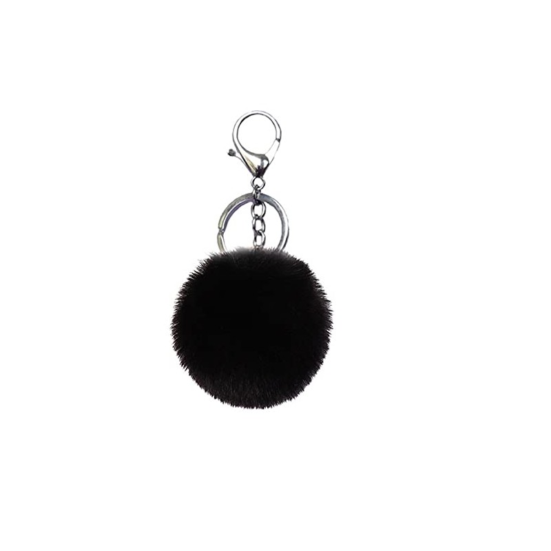 Unpafcxddyig Pom Pom Keychain Artificial Fur Ball Keychains Fluffy Tote