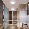 Taoellen Bathroom Ceiling Light,Double Silver Edge Square Ceiling Light,3240lm 36W