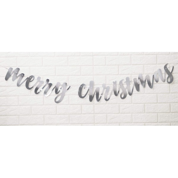 Inkdotpot Ready to Hang Merry Christmas Party Decorations Cursive Bunting