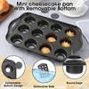2 Pack Mini Cheesecake Pans Removable Bottom 12 Cavity Mini