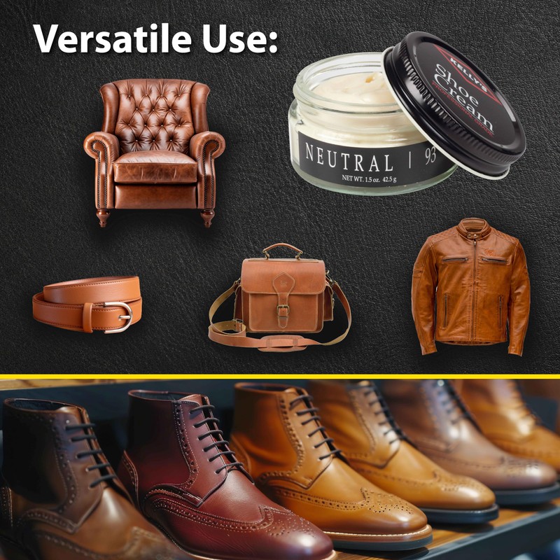 Kelly's Neutral Shoe Polish 1.5 oz - Professional Leather Shoe