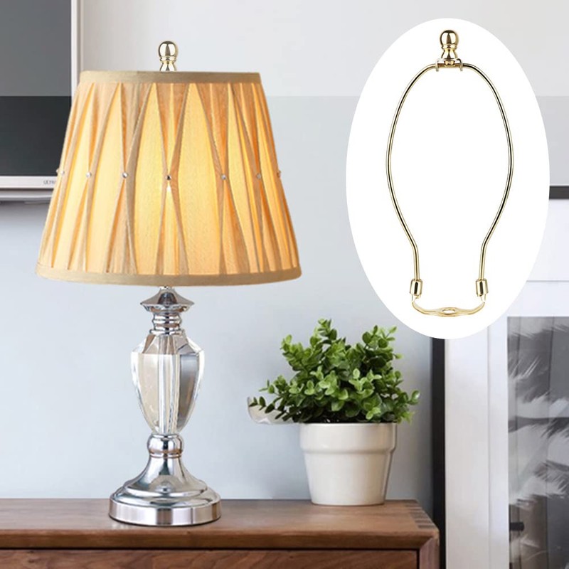 Helunsi 8 Inch Lamp Harp, 2 Set Gold Lamp Shade