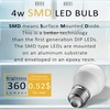 Refrigerator Light Bulb LED - SMD A15 4W 40Watt Equivalent