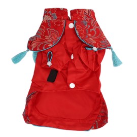 Dog Clothes Chinese Style Cheongsam Satin Pet Dog Tang Suit for Dog Pet Puppy CatXL