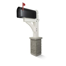 Premium Mailbox Post Set (Cross-Arm, Classic White)