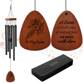 PRSTENLY Sisters Gifts from Sister, Wind Chimes Gifts for Sister Birthday Gift Ideas, Graduation Mothers Day Valentines Day Birthday for Sister from Sister Brother