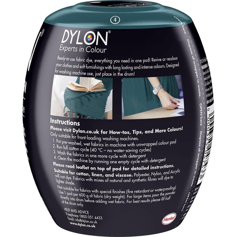 DYLON Washing Machine Fabric Dye Pod for Clothes & Soft