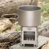 ATiAP Titanium Foldable Wood Burning Stove Portable for Outdoor Camping