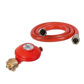 Rothenberger Industrial Set 80 cm Gas Hose & Pressure Regulator Propane Constant Regulator 50 mbar for Heating Cooking and Grill Appliances Connection 2 x G ¼ Inch Certified EN 16436-1