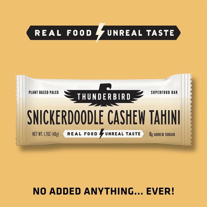 Thunderbird Bars Energy Snack, Gluten-Free with Protein, Healthy Real Food,