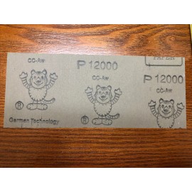 German Technology or Equivalent Sandpaper Wet or Dry Sheets, 12000 grit, 9 x 3.6 inch. Ship from US