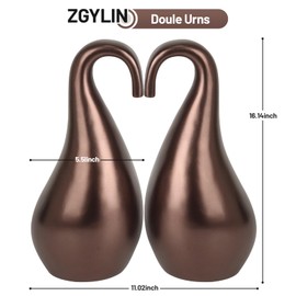 Double Urns for Human Ashes Adult Male Female,Companion Urns for Husband and Wife Together,Shape of Swan and Heart Urn for Human Ashes Adult Women Man (420 Cu/in Total)