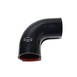 LTI - Acoplador universal de 4 capas reforzado de alto rendimiento interno de 6,3 cm, 90 grados, de silicona, 63 mm, color negro