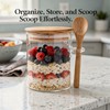 Varku 6 Pcs Glass Jars with Bamboo Lids and Spoons,