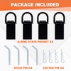 Lonffery Stake Pocket D Rings, 4PCS 18000lbs Heavy Duty Stake