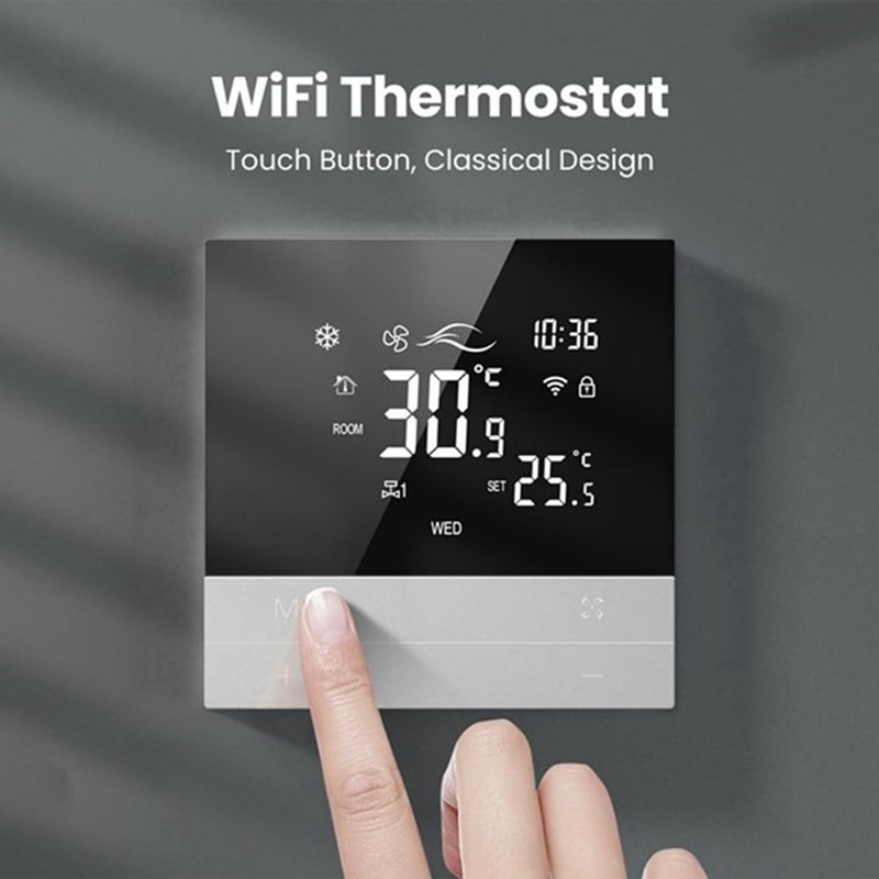 Snblzhef Temperature Controller Voice Tuya WiFi Smart Thermostat 4P Switch