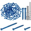Cimeton 52PCS 1/4” x 2-1/4” Blue Slotted Hex Washer Head