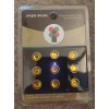 Imaginisce Jingle Brads More than Mistletoe 9 Pieces Yuletide Yellow