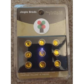Imaginisce Jingle Brads More than Mistletoe 9 Pieces Yuletide Yellow