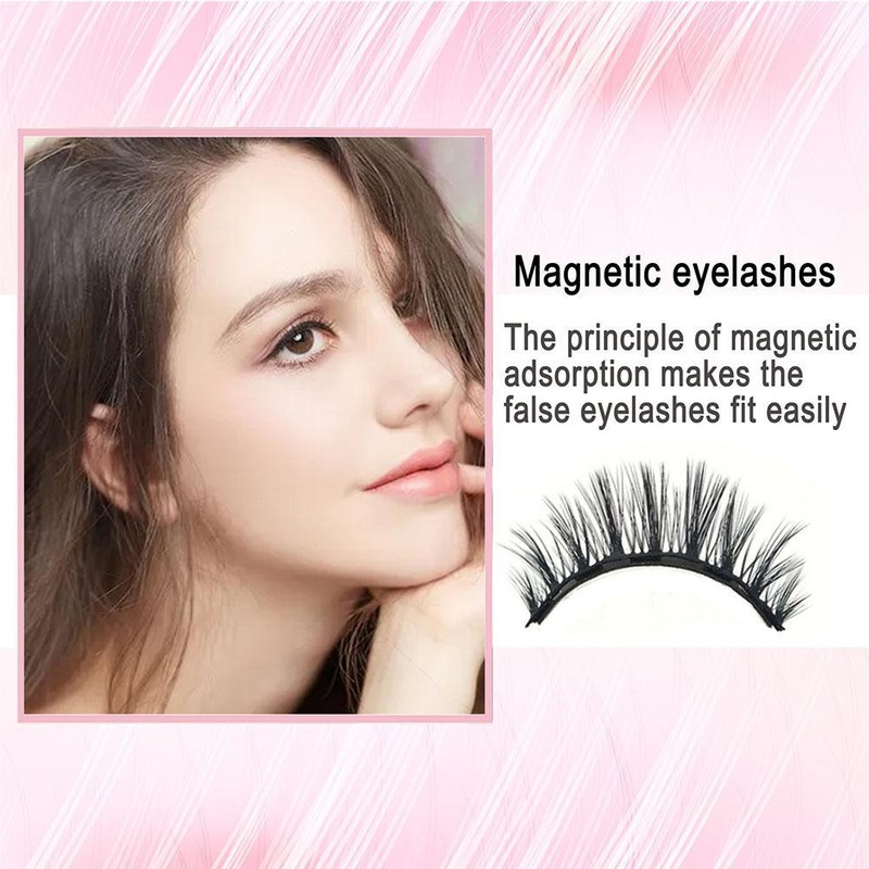 3D Magnetic Eyelashes and Eyeliner Set Makeup Magnetic Lashes Eyeliner