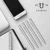 Unibene Slim Stainless Steel Retractable Ballpoint Pens, Nice Gift for