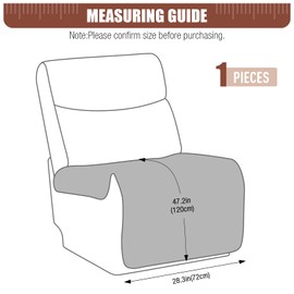 VANSOFY Extra Large Reclining Sectional Couch Covers, Waterproof 5-Piece Sofa Covers for L Shape Sectional Sofa Corner Seater Washable Slipcover for Pets, Dogs(1 Seat Recliner Cover, Chocolate)