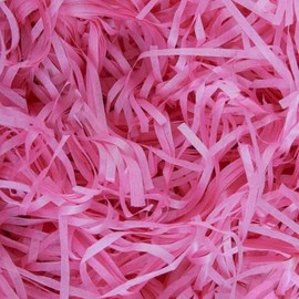 Emartbuy 500 grams Shredded Paper, Ideal for Gift Decoration, Hamper Filling and Gift Packaging - Hot Pink