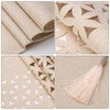 SANLEHAUSE Beige Table Runner 40 x 250 cm Modern Hollow