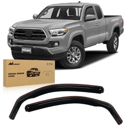 Nilight in Channel Window Deflectors for Toyota Tacoma Access Cab/Tacoma Double Cab 2016 2017 2018 2019 2020 2021 2022 2023 2024 Vent Window Visors, Rain Guards-2PCS