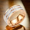 CZ Love Ring for Women Rose Gold Statement Ring Shiny