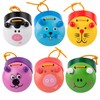 6pcs Wooden Finger Castanets, Cute Animal Pattern Kids Castanets, Musical