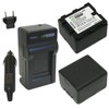Wasabi Power Battery (2-Pack) and Charger for Panasonic VW-VBN130 and