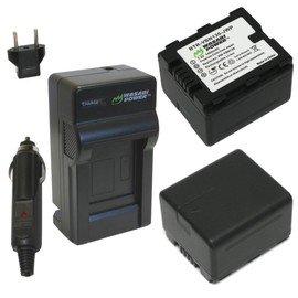Wasabi Power Battery (2-Pack) and Charger for Panasonic VW-VBN130 and Panasonic HC-X800, HC-X900, HC-X900M, HC-X910, HC-X920, HC-X920M, HDC-HS900, HDC-SD800, HDC-SD900, HDC-TM900 (1400mAh)