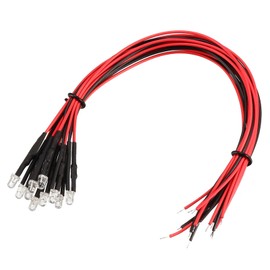 YOKIVE 14 Pcs 3mm Pre-Wired Diffused LED Diodes Light, Lighting and Decoration, Great for Party, Car, Daily DIY (Mixed Colour, 20mA, DC 3-5V)