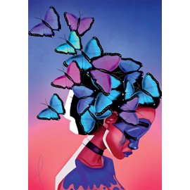 Buffalo Games - Sharif the Artist - Mariposas - 300 Piece Jigsaw Puzzle for Adults Challenging Puzzle Perfect for Game Nights - Finished Size is 21.25 x 15.00