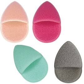 FZLANQ 4 Pcs Face Cleaning Puff, Exfoliating Sponge Reusable Facial Make Up Cleansing Pad for Facial Cleansing and Exfoliating, Acne Prone, Oily, and Sensitive Skin