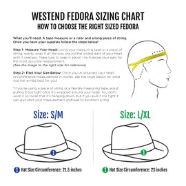 WESTEND Fedora Hats for Men - Summer Straw Hat, Stylish 2025 Design