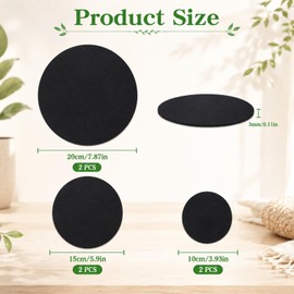 6 Pcs Plant Saucers for Indoors, Felt Plant Mat, Round Absorbent Plants Mat