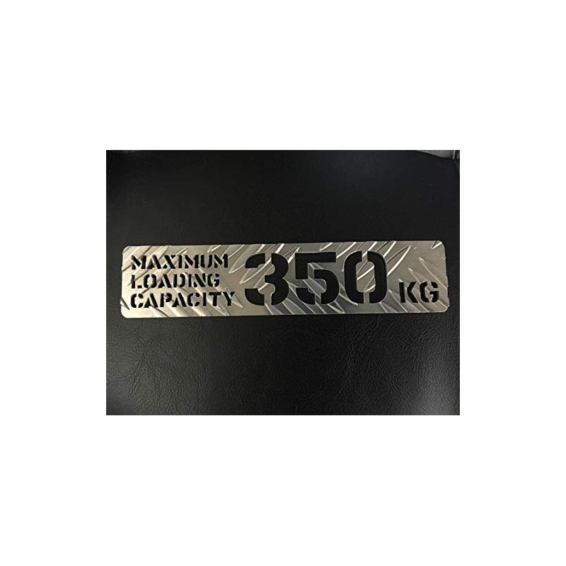 Maximum Load Capacity Plate: 77.2 lbs (350 kg) (Aluminum Stripe)