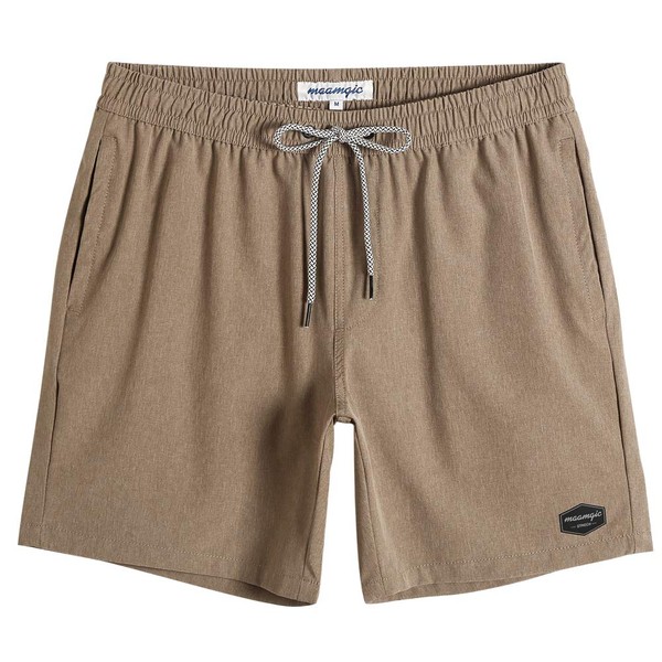 maamgic Mens 7" Stretch Swim Trunks Quick Dry Mesh Lining
