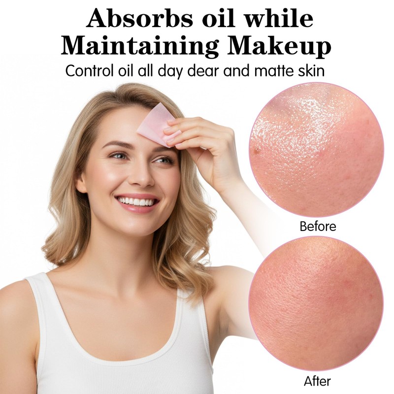 Sibba 500 PCS Absorb Oil Blotting Sheets for Face, Facial