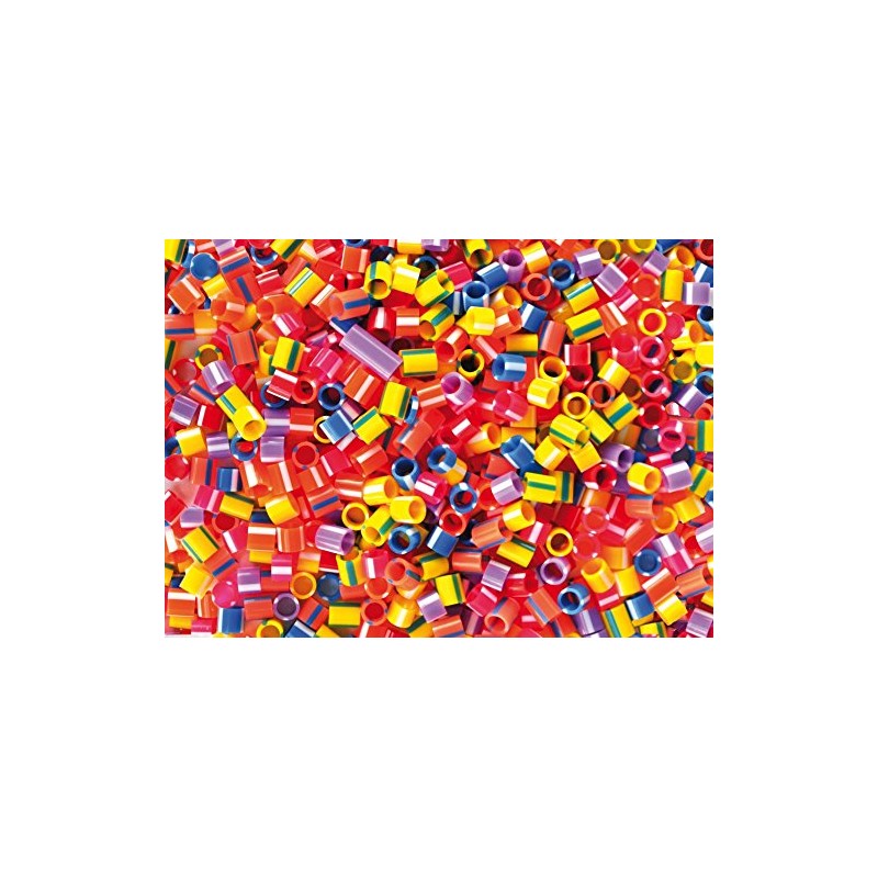 Playbox Striped Tubes Plastic Beads (1000 Pieces)