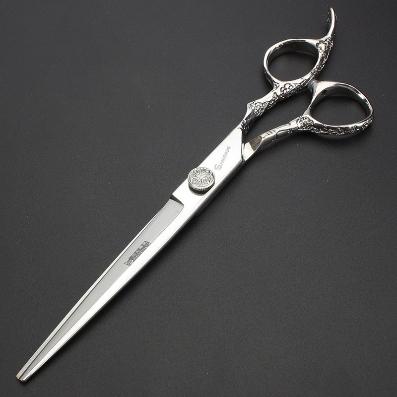 7 Inch Professional Hairdressing Scissors Barber Rose Pattern Hairdressing Scissors