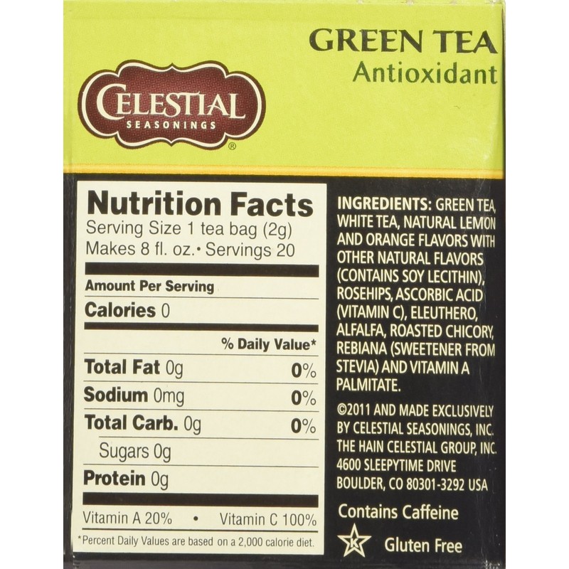 Celestial Seasonings Green Tea - 20 Tea Bags