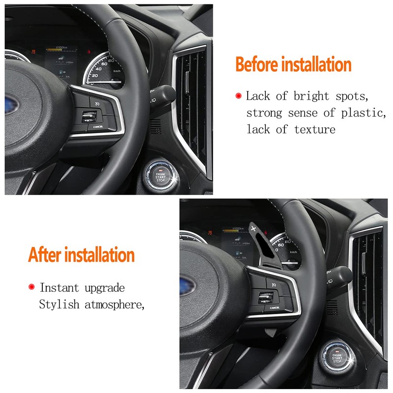 Aluminum Steering Wheel Paddle Shift Extension Cover Compatible with Subaru