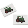 2 x 45mm 'Green Tractor' Erasers/Rubbers (ER00046941)